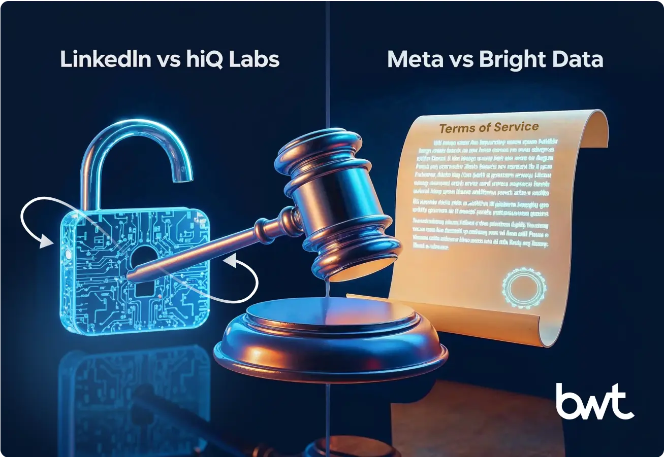 Infographic by GroupBWT explaining "Is web scraping legal?"