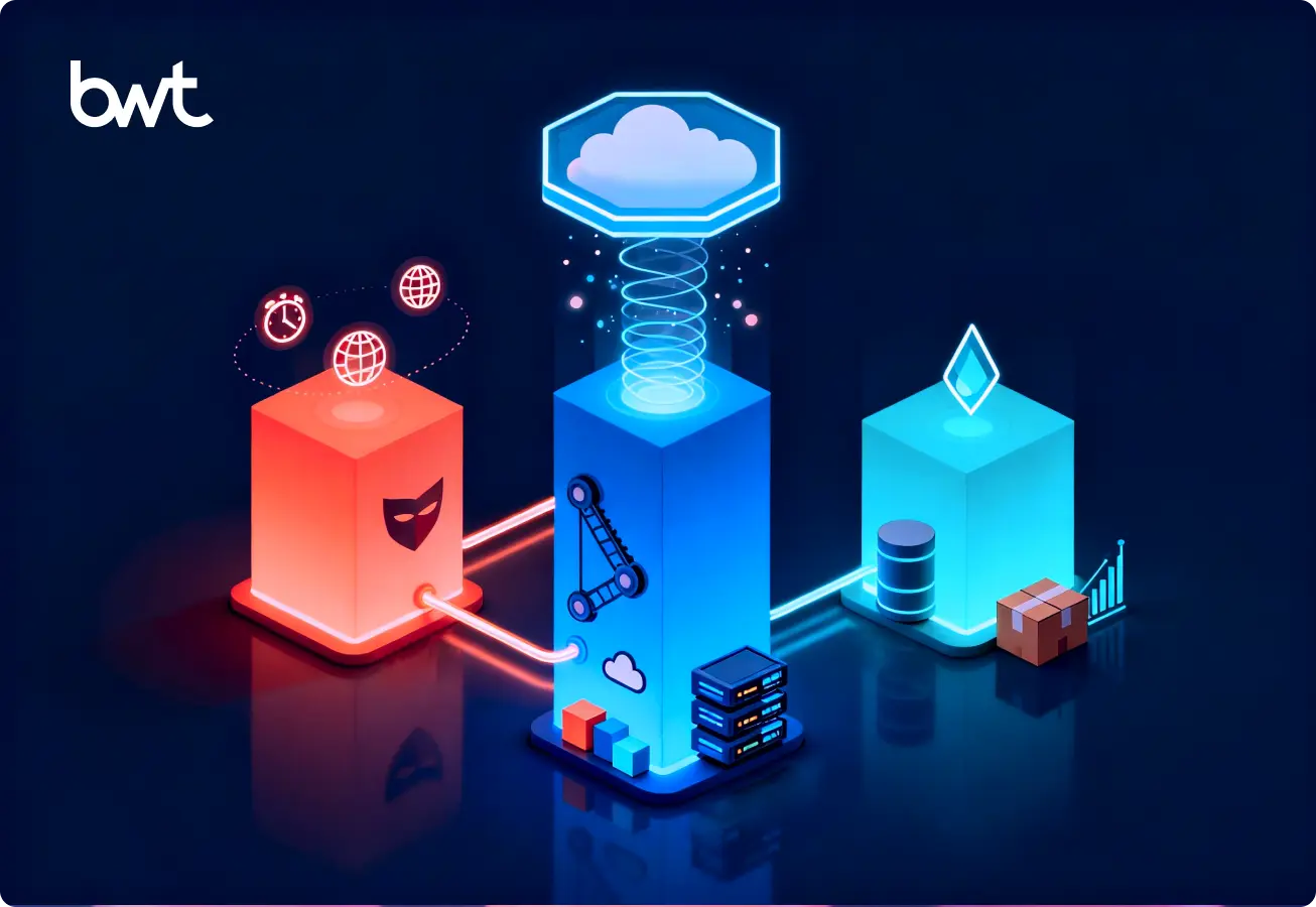 Best Practices for Undetected and Efficient Tesco Data Scraping. Infographic by GroupBWT detailing best practices for undetected and efficient Tesco data scraping: frequency control, proxy rotation, using APIs, and data cleaning recommendations.