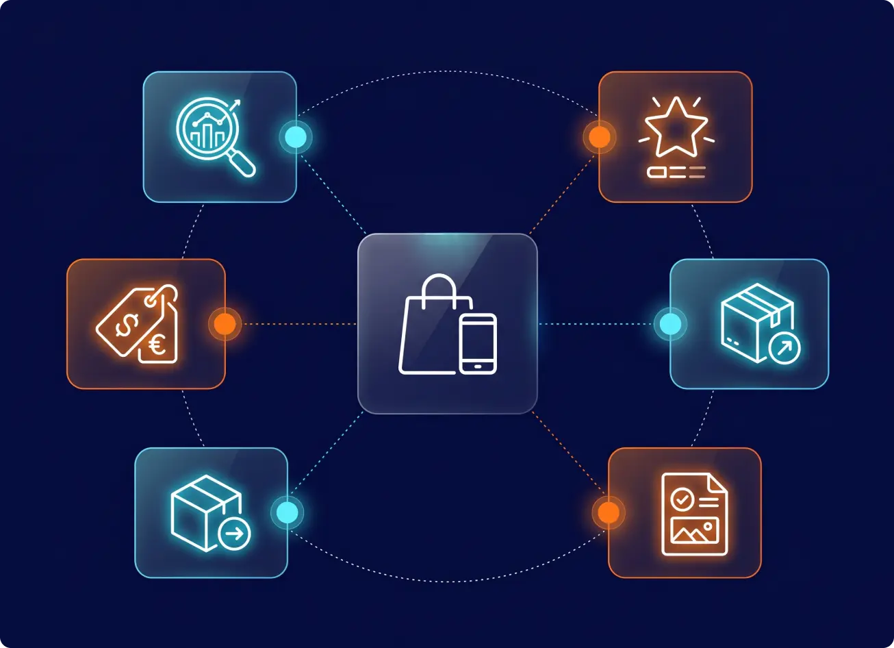 Five key elements of digital shelf monitoring — search position, pricing, stock levels, content quality, and customer reviews
